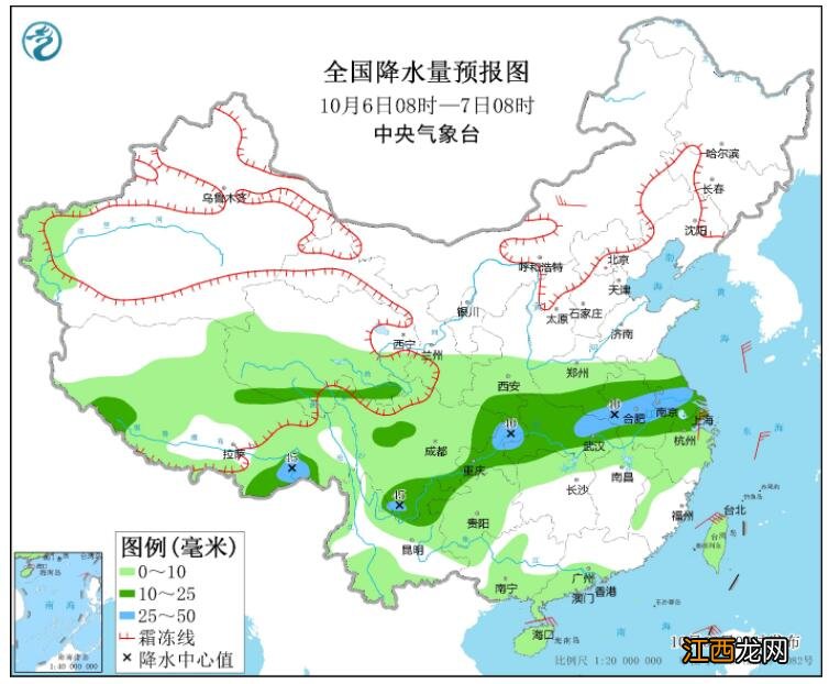 华北东北等地有雨雪天气 国庆第6天四川江汉等地有降雨