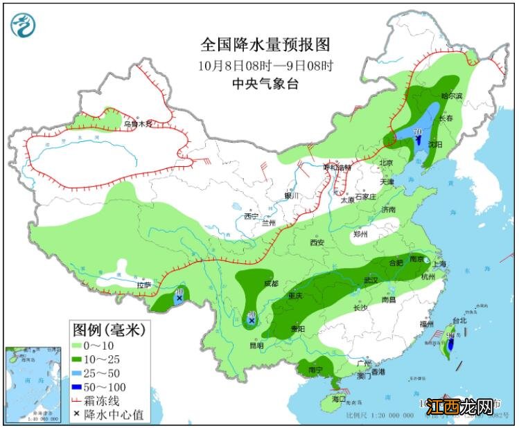 华北东北等地有雨雪天气 国庆第6天四川江汉等地有降雨