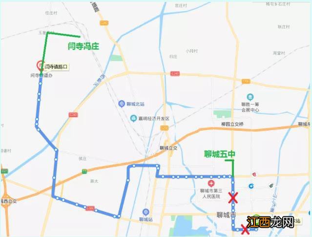 聊城市k17路公交车路线 聊城K108路公交车线路调整信息