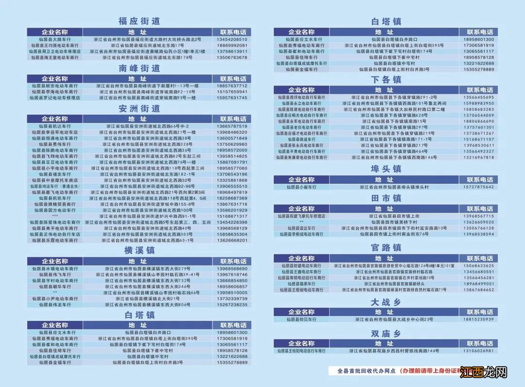 2022年台州仙居县非标电动自行车提前淘汰置换通知