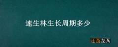 速生林生长周期多少天 速生林生长周期多少