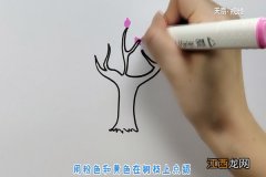 樱花树简笔画 樱花树简笔画马克笔