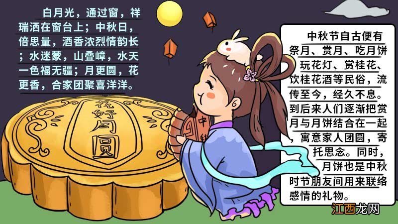 花好月圆中秋夜手抄报 花好月圆中秋手抄报怎么画