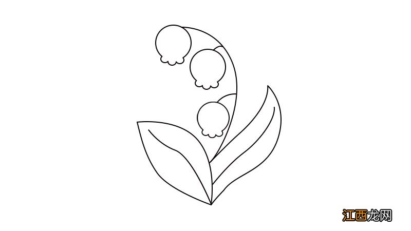 铃兰花简笔画教程 铃兰花简笔花