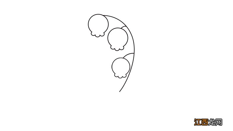 铃兰花简笔画教程 铃兰花简笔花