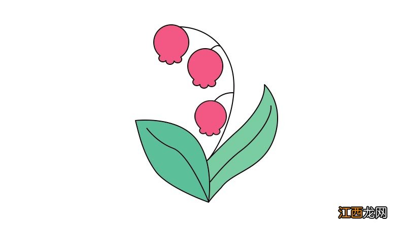 铃兰花简笔画教程 铃兰花简笔花
