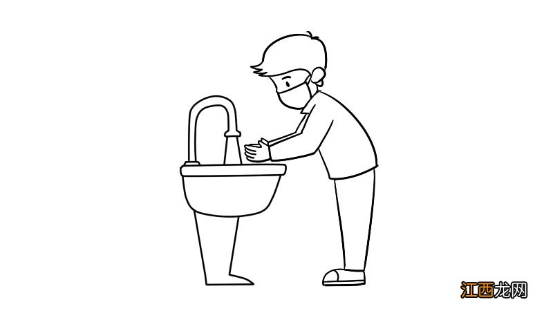 小孩洗手简笔画教程 儿童简笔画洗手