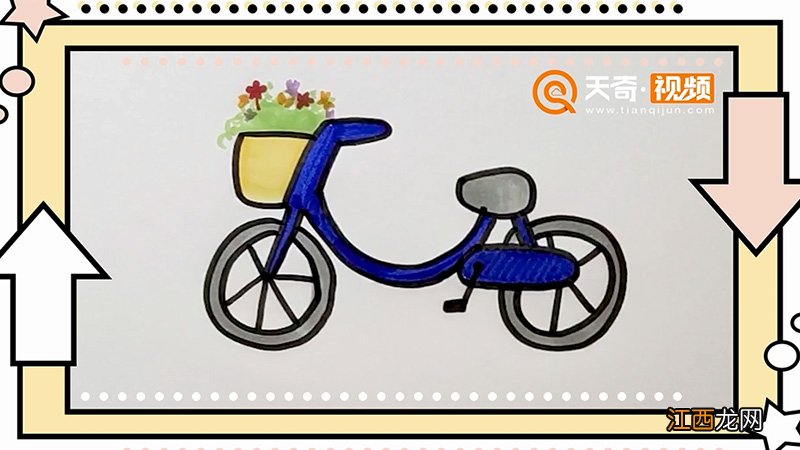 自行车简笔画 儿童简笔画 自行车简笔画