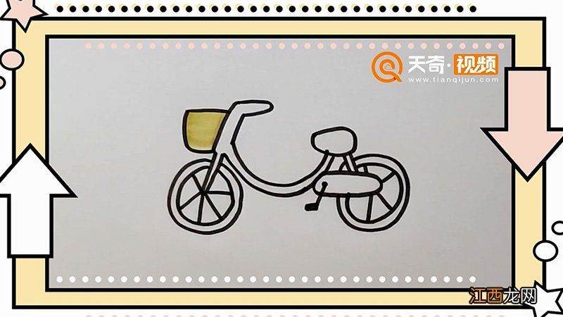 自行车简笔画 儿童简笔画 自行车简笔画
