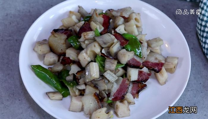 老腊肉炒藕丁怎么做 腊肉炒藕丁的做法大全