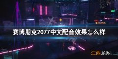 赛博朋克2077国语配音 赛博朋克2077中文配音效果怎么样