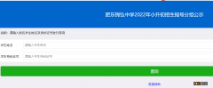 2022肥东锦弘中学摇号招生分组查询入口