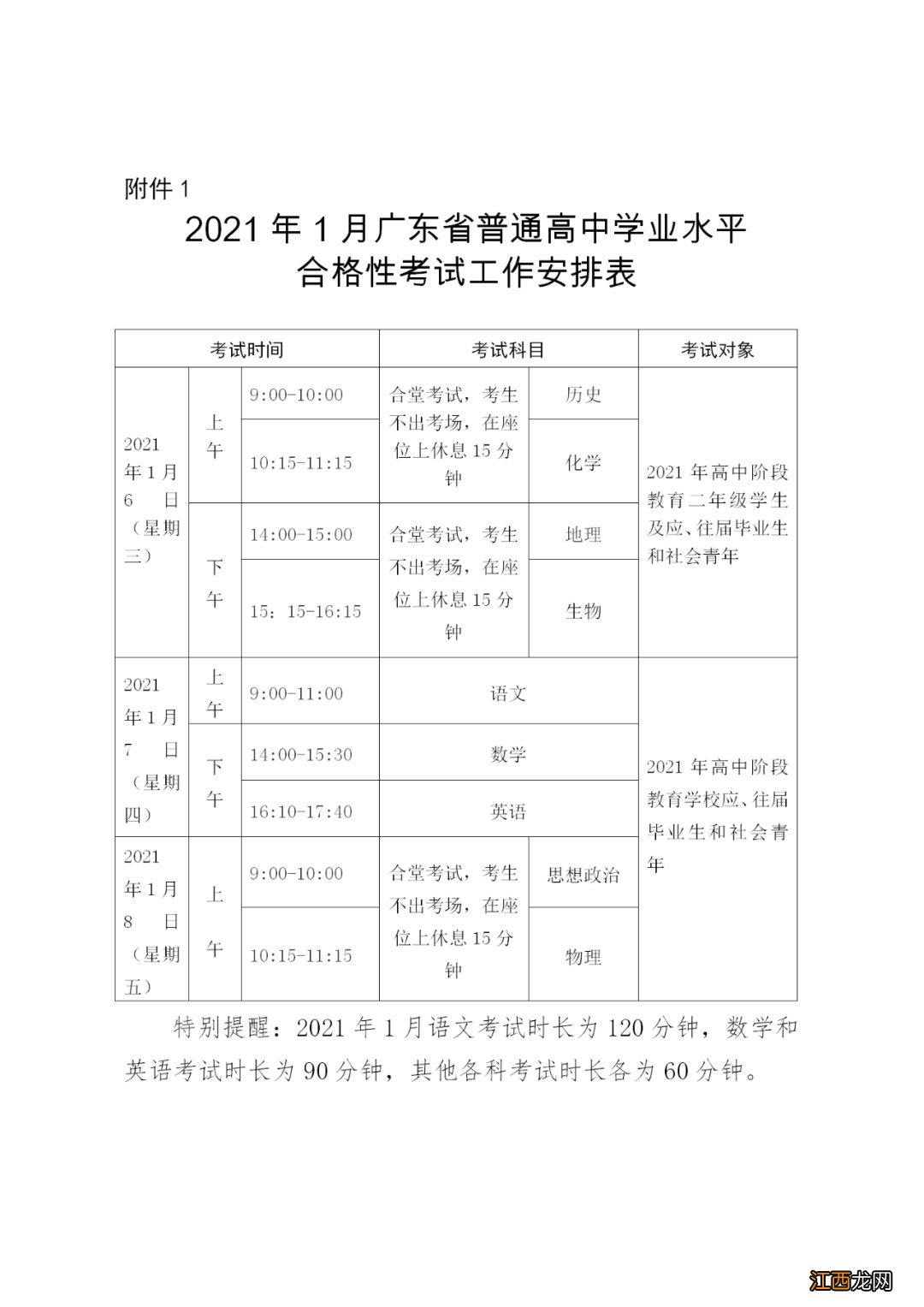 广东省2021普通高中学业水平考试 2021广东省高中学业水平考试通知