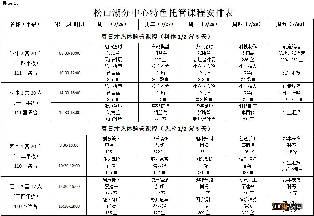 2021东莞松山湖暑期特色托管班服务内容