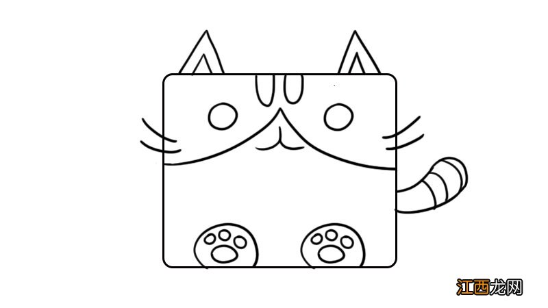 正方形图案简笔画图片 物品 正方形图案简笔画