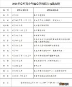 报名+初选+定选 江苏省空军青少年航空学校2021招生安排