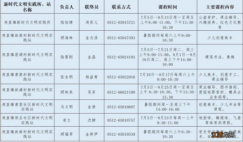 苏州暑假全托班 2021苏州甪直免费暑托班通知