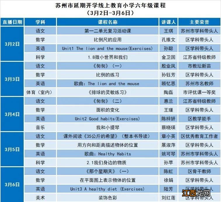 苏州线上教育平台首页开学第一课 苏州线上教育中心最新课表