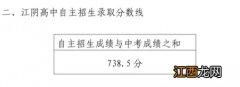 江阴高中历年自主招生分数线 江阴重点高中分数线