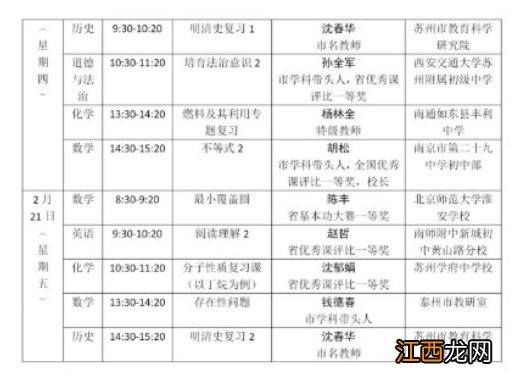 常州初中学生名师空中课堂2月11日直播课汇总