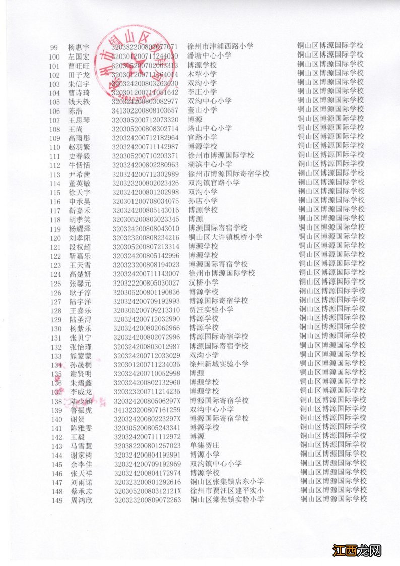2020徐州铜山区电脑派位工作安排
