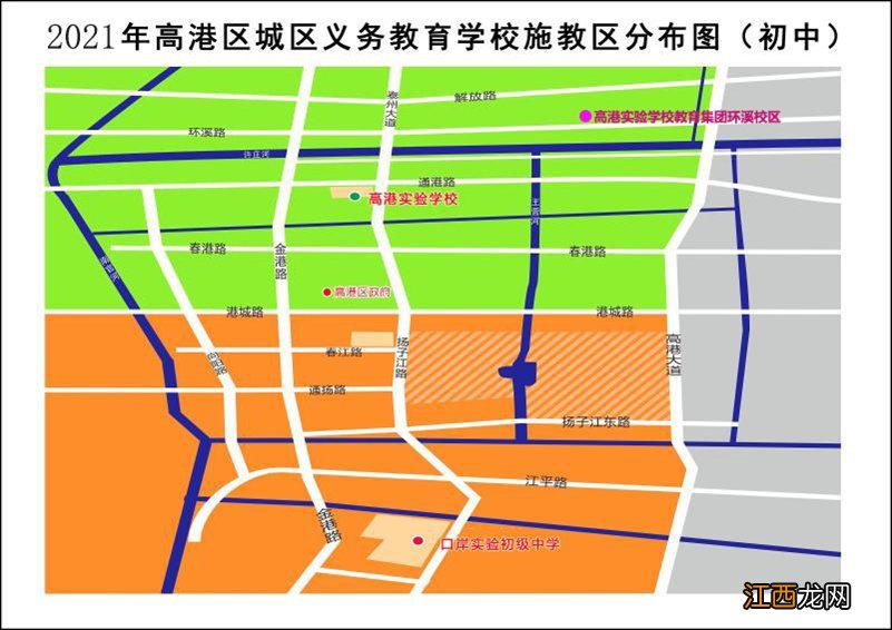 泰州初中学区划分图 泰州初中学区划分图2021