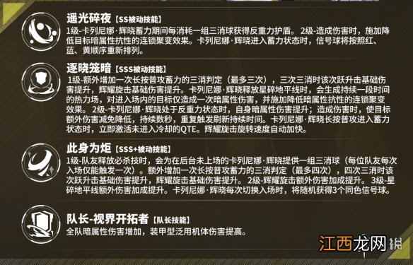 战双帕弥什卡列尼娜晓辉怎么样 战双帕弥什辉光