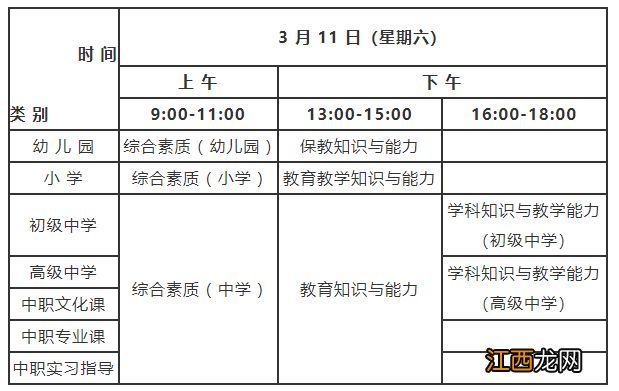 南阳市2023上半年教资考试时间表 南阳市2023上半年教资考试时间