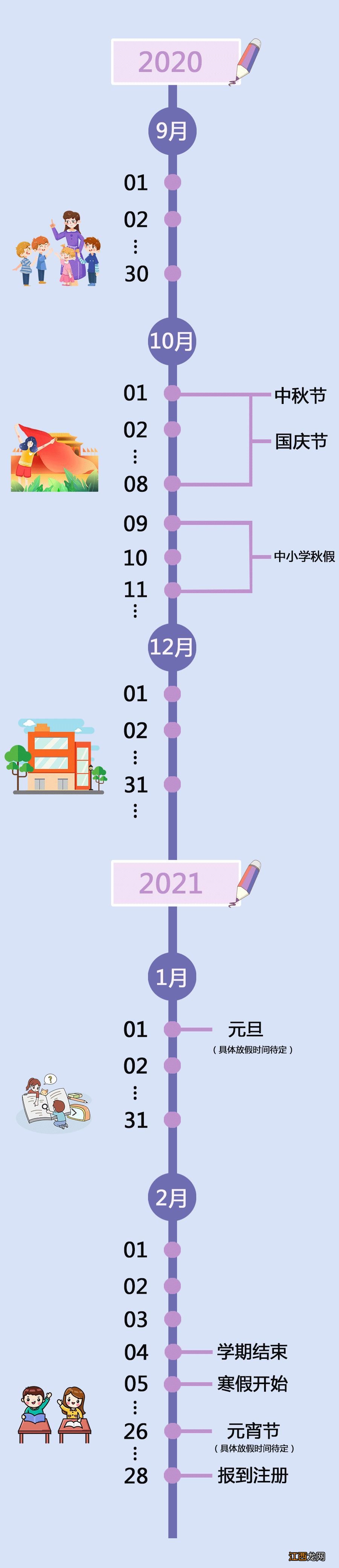 2020杭州上城中小学秋假安排 杭州上城区小学什么时候放寒假