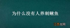 刺鳅为什么总养不活 为什么没有人养刺鳅鱼