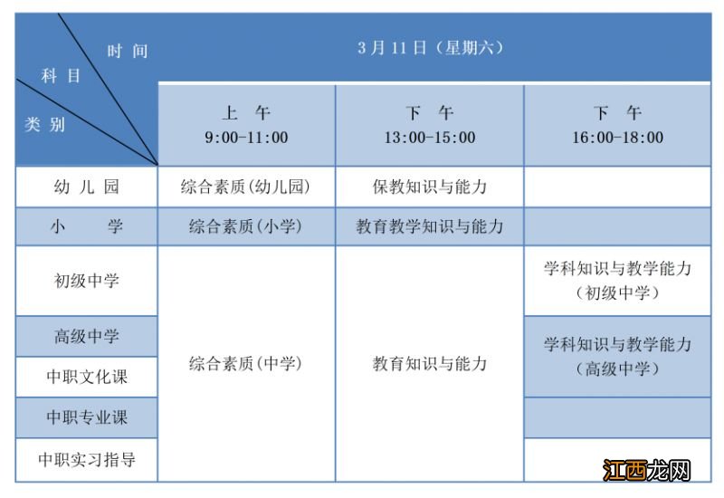 2023上半年邯郸中小学教资笔试时间安排