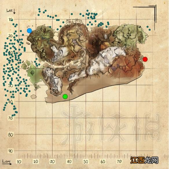方舟生存进化仙境传说地图全资源点分布图示详解 金属