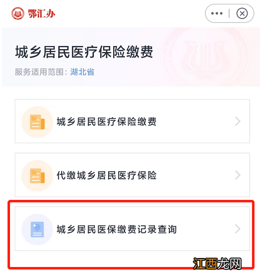 鄂汇办代缴居民医保订单在哪查询 鄂汇办怎么查询居民医保缴费记录