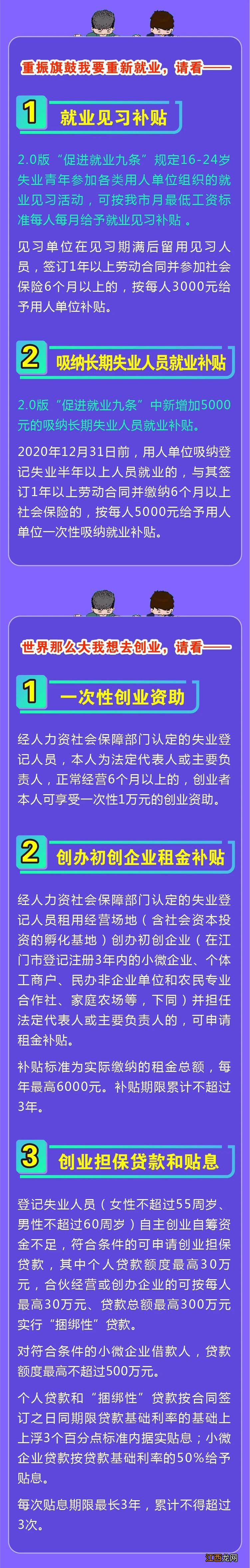 2020江门失业人员可以领取哪些补贴 2020江门失业人员可以领取哪些补贴钱