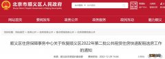 2023年1月北京顺义区公共租赁住房快速配租选房工作通知