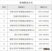 安徽省各市新冠医保相关政策咨询电话一览表