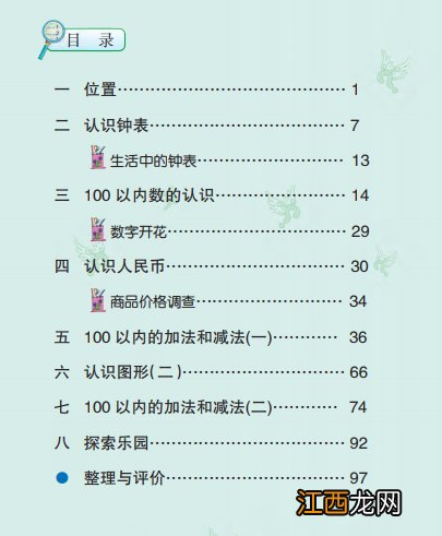 冀教版一年级下册数学电子课本下载 冀教版小学数学一年级下册电子课本