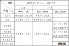 2023上半年广州中小学教资笔试考试时间