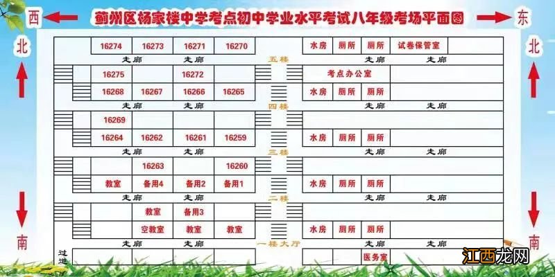 2022年天津市蓟州区中考考点考场示意图