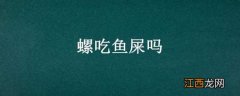 斑马螺吃鱼屎吗 螺吃鱼屎吗