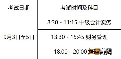 2021年湖南中级会计考试时间 2022年湖南中级会计师考试时间