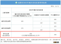 成都新生儿医保缴费标准最新 成都新生儿医保缴费标准