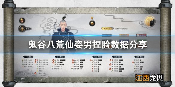 鬼谷八荒仙姿男捏脸数据是多少 鬼谷八荒仙资魅力捏脸男