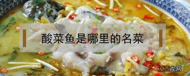 酸菜鱼是哪里的名菜 酸菜鱼的菜叫什么名字