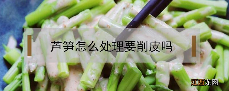 芦笋怎么处理要削皮吗 芦笋需要削皮