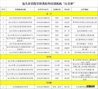 附详情 包头市公布首批学科类校外培训机构白名单