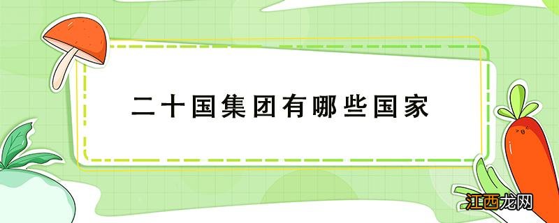 二十国集团有哪些国家 二十国集团有哪些国家?