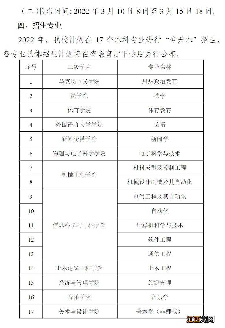 湖南理工学院2022专升本招生简章 湖南理工学院2020年专升本工作指南