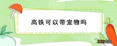 高铁可以带宠物吗 高铁可以带宠物吗办托运多少钱