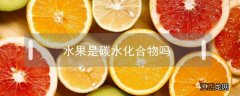 什么水果是碳水化合物 水果是碳水化合物吗